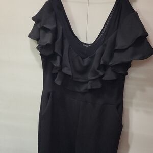 SPICY Black Ruffle JUMPSUIT, PRESENTED BY EIEN, SIZE 1XL